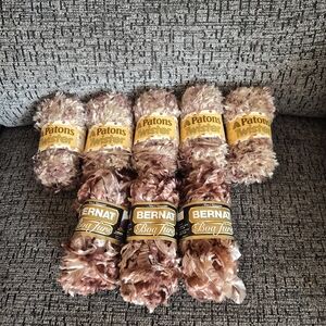 Patons Twister and Bernat Boa Fun Yarn Bundle
